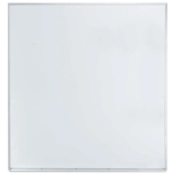 Aarco APS4848 48" x 48" White Syncoat Magnetic Markerboard with Aluminum Frame