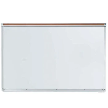 Aarco APS2436M 36" x 24" White Syncoat Magnetic Markerboard with Aluminum Frame and 1" Map Rail