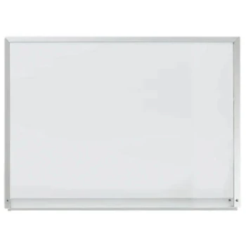 Aarco WDS1824 Institutional Series 24" x 18" Multi-Purpose White Porcelain Enamel on Steel Markerboard with Aluminum Frame