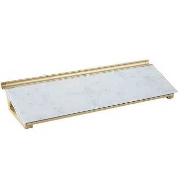 Quartet GDP186M 18" x 6" Marble Frameless Glass Dry Erase Desktop Computer Pad
