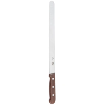 Victorinox 5.4120.30 12" Narrow Granton Edge Slicing / Carving Knife with Wood Handle