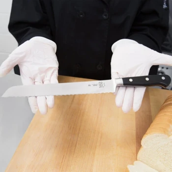 Mercer Culinary M23650 Renaissance® 9" Forged Riveted Bread Knife with Serrated / Wavy Edge