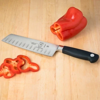 Mercer Culinary M21067 Genesis® 7" Forged Nakiri Knife with Granton Edge and Full Tang Blade