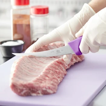 Choice 6" Curved Stiff Boning Knife with Purple Handle