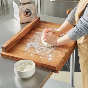 Ironwood 28195 23 3/4" x 17 1/4" x 1 1/4" Reversible Wooden Pastry Board