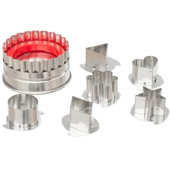 Ateco 4841 7-Piece Stainless Steel Large Linzer Tartlet Cutter Set