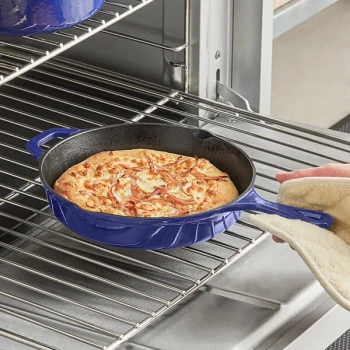 Valor 10" Galaxy Blue Enameled Cast Iron Skillet with Helper Handle