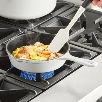 Valor 8" Arctic White Enameled Cast Iron Skillet