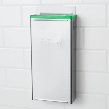 Edlund KR-50 4-Slot HACCP Enclosed Stainless Steel Knife Rack with Green Insert