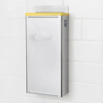 Edlund KR-50 4-Slot HACCP Enclosed Stainless Steel Knife Rack with Yellow Insert