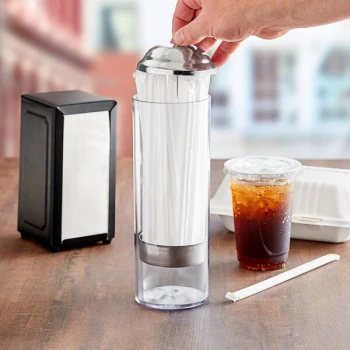 Choice Plastic Countertop Straw Dispenser