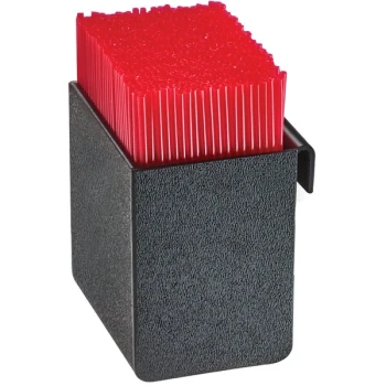 Cal-Mil 3573-13 Black Slanted Organizer Plastic Stir Stick Holder - 3 1/2" x 3 3/8" x 4"