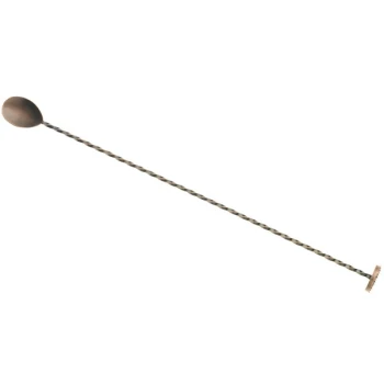 Barfly® M37019ACP 15 3/4" Antique Copper-Plated Finish Stainless Steel Bar Spoon with Muddler