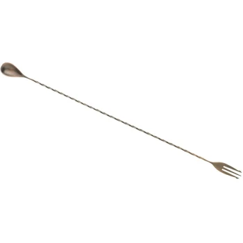 Barfly® M37017ACP 19 5/8" Antique Copper-Plated Finish Stainless Steel Bar Spoon with Fork End