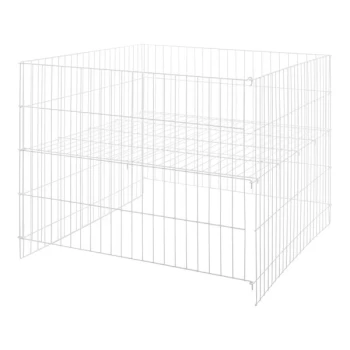 Econoco 36" x 36" x 30" White Wire Stationary Economy Retail Dump Bin