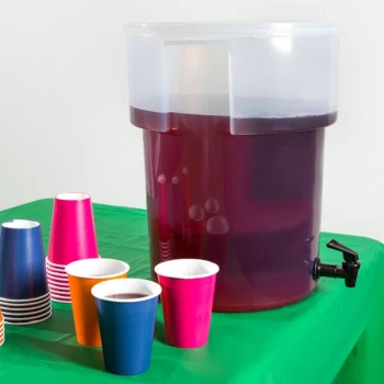 Carlisle 220930 5 Gallon See-Thru Round Beverage Dispenser (No Base)