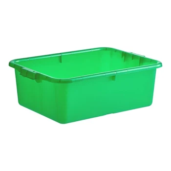 Vigor 20" x 15" x 7" Green Heavy-Duty Polypropylene Bus Tub / Storage Box