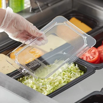 Vigor 1/4 Size Clear Polycarbonate Flat Food Pan Lid