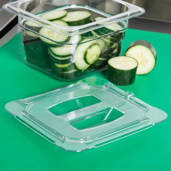 Carlisle 10310U07 StorPlus 1/6 Size Clear Universal Handled Lid