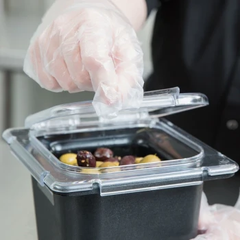 Carlisle CM10318Z07 Coldmaster EZ Access 1/6 Size Clear Polycarbonate Food Pan Lid with Handle