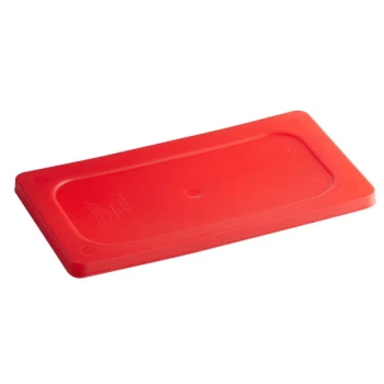 Vollrath 52432-02 Super Pan V® 1/3 Size Red Flexible Steam Table / Hotel Pan Lid