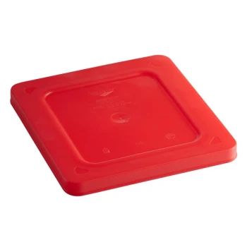 Vollrath 52434-02 Super Pan V® 1/6 Size Red Flexible Steam Table / Hotel Pan Lid