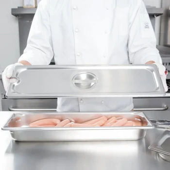 Vollrath 94500 Half Size Long Stainless Steel Slotted Cover for Super Pan 3® and Super Pan V®