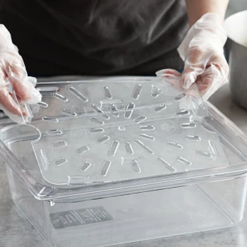 Vigor 1/2 Size Clear Polycarbonate Drain Tray - 6/Case