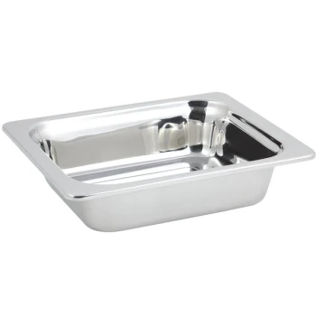 Bon Chef 5209 11" x 13" x 3" Stainless Steel 3 Qt. Half Size Rectangular Plain Design Food Pan