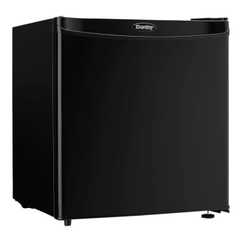 Danby DCR016A3BDB 1.6 Cu. Ft. Black Solid Door Reach-In Refrigerator / Freezer