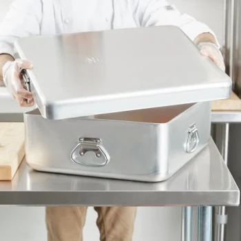 Vollrath 68392 Wear-Ever 14 Qt. Aluminum Roasting Pan with Handles - 21 5/8" x 18 1/8" x 2 3/8"