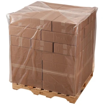 Lavex 36" x 28" x 60" 1.5 Mil Clear Gusseted Polyethylene Pallet Cover on a Roll - 160/Roll