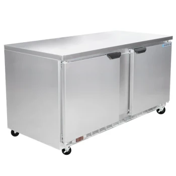 Beverage-Air WTF60AHC-FLT 60" Two Door Worktop Freezer with Flat Top