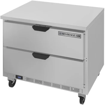 Beverage-Air WTFD36AHC-2-FLT 36" Two Drawer Worktop Freezer with Flat Top