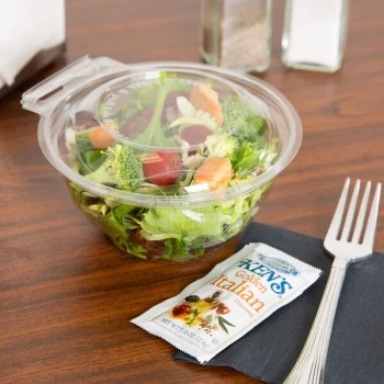 Polar Pak Clear Tamper-Resistant, Tamper-Evident 16 oz. Round Bowl with Lid - 210/Case