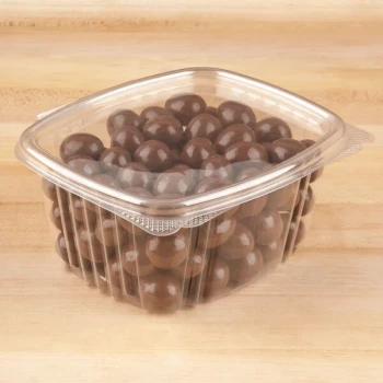 Genpak 16 oz. Clear Hinged Deli Container - 200/Case