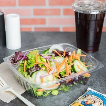 Dart C24DER ClearPac 24 oz. Clear Rectangular Plastic Container - 504/Case