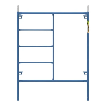 Metaltech SaferStack 76" x 60" Powder Coated Steel Scaffolding Frame with Three Rungs and Gravity Locks M-MF7660PS