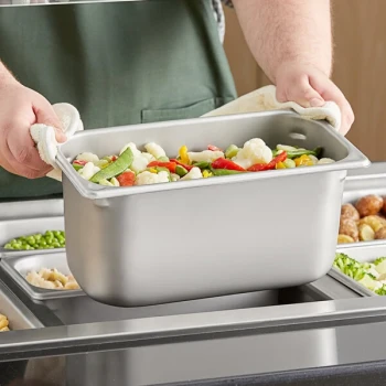 Vigor 1/3 Size 6" Deep Anti-Jam Stainless Steel Steam Table / Hotel Pan - 22 Gauge