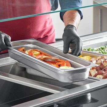 Choice 1/2 Size Long 2 1/2" Deep Anti-Jam Stainless Steel Steam Table / Hotel Pan - 24 Gauge
