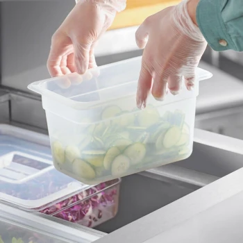 Vigor 1/4 Size 6" Deep Translucent Polypropylene Food Pan