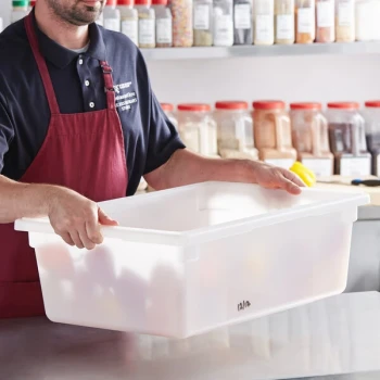 Vigor 26" x 18" x 9" White Polyethylene Food Storage Box
