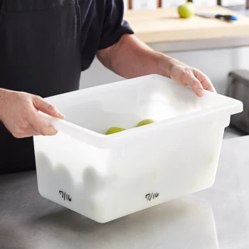 Vigor 18" x 12" x 9" White Polyethylene Food Storage Box