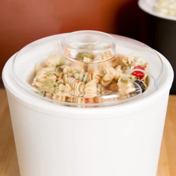 Carlisle CM103307 Clear Cold Crock Lid, Slotted
