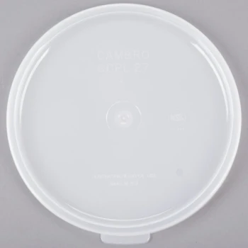 Cambro 1.5 Qt. and 2.7 Qt. White Round Clear Polyethylene Crock Lid