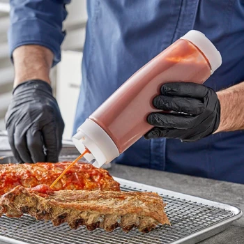 TableCraft 24SV 24 oz. INVERTAtop Dualway First In First Out "FIFO" Squeeze Bottle