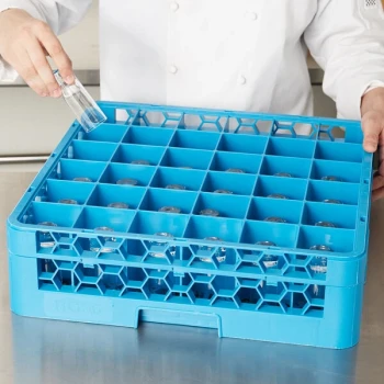 Carlisle RG36-114 OptiClean 36 Compartment Glass Rack with 1 Extender