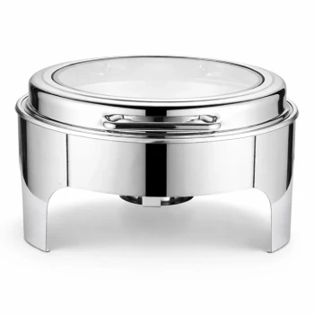 Chefset, Hydraulic Round Chafing Dish, 6L, Glass LID