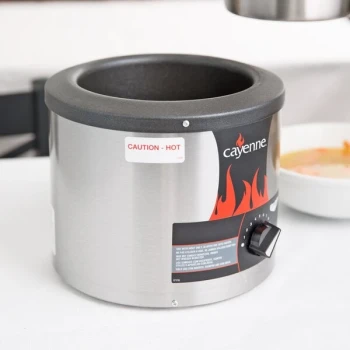 Vollrath 72425 Cayenne 4 Qt. Round Soup Warmer - 120V, 350W