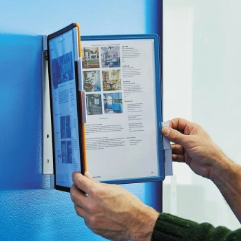 Durable 555200 VARIO Assorted Borders Letter Sized 5 Panel Wall-Mount Reference System
